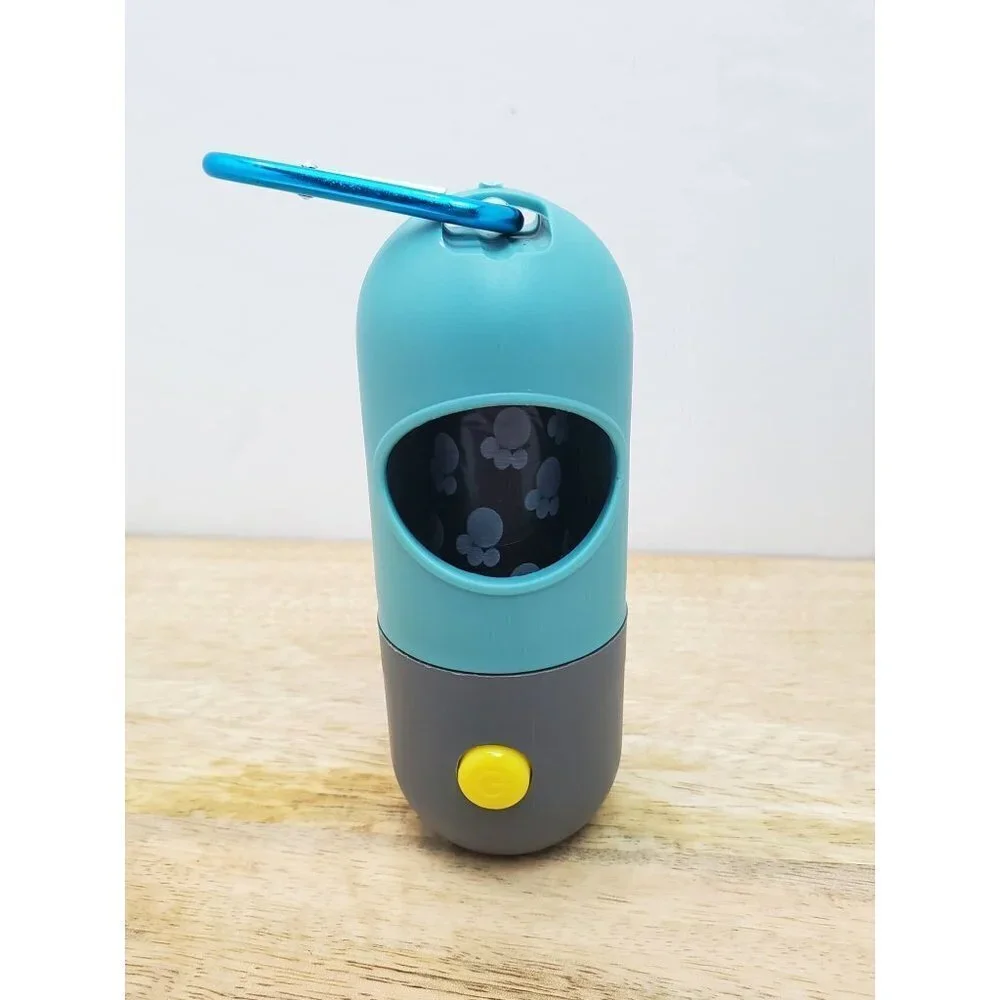 Dog Waste Poop Bags Green LED Flashlight